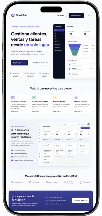 Mockup de Software a medida en móvil