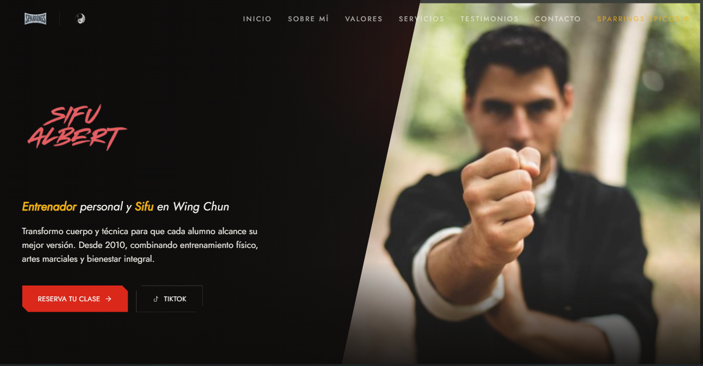 Landing page entrenador personal